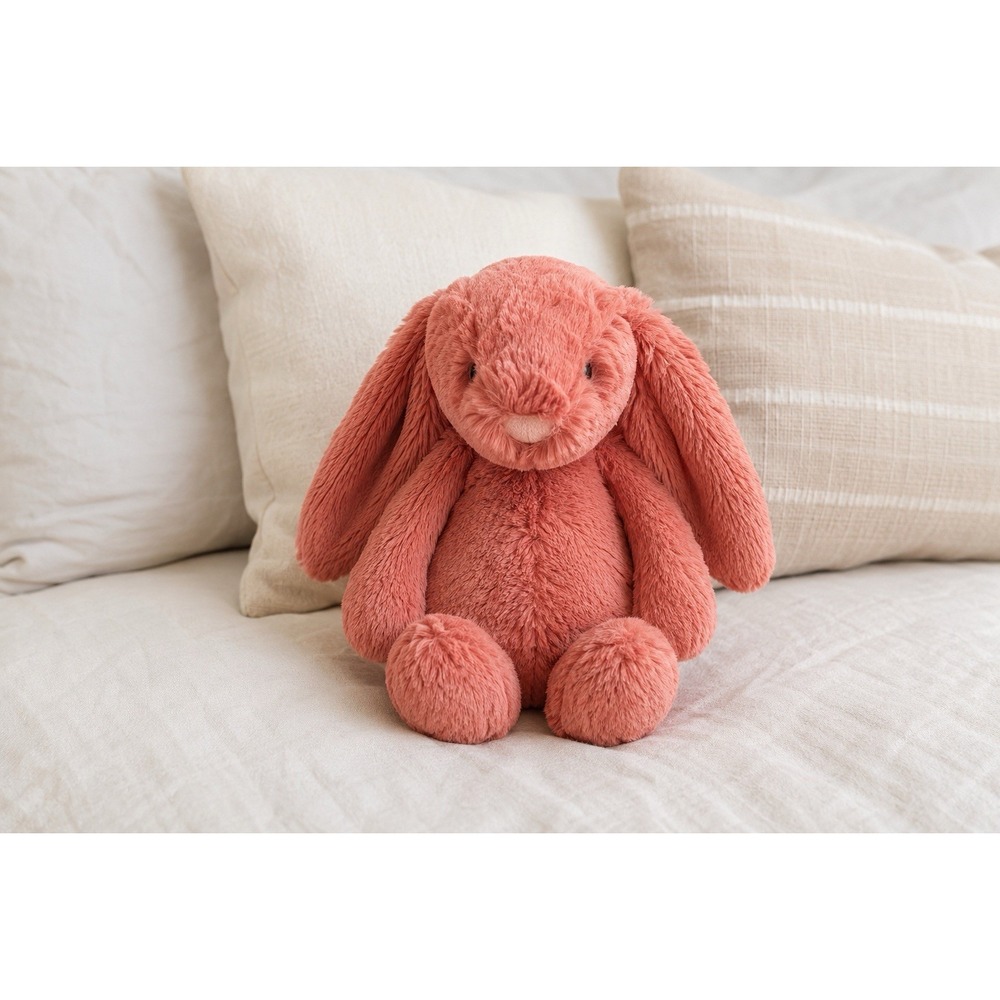 Jellycat Bashful Sorrel Bunny Medium 11" Retired Rare Pink Rabbit Plush